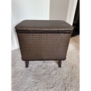 Vintage Redman wicker sewing bench